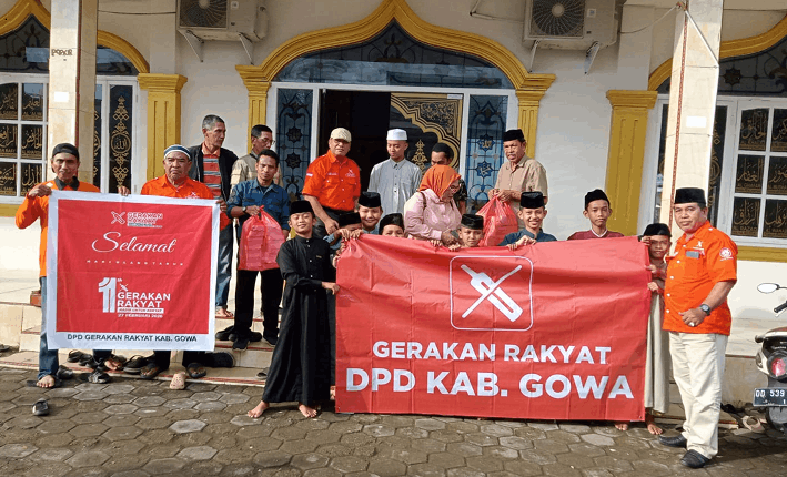 DPD Gerakan Rakyat Gowa Semarakkan HUT ke-1 dengan Konsolidasi dan Aksi Sosial Ramadan2